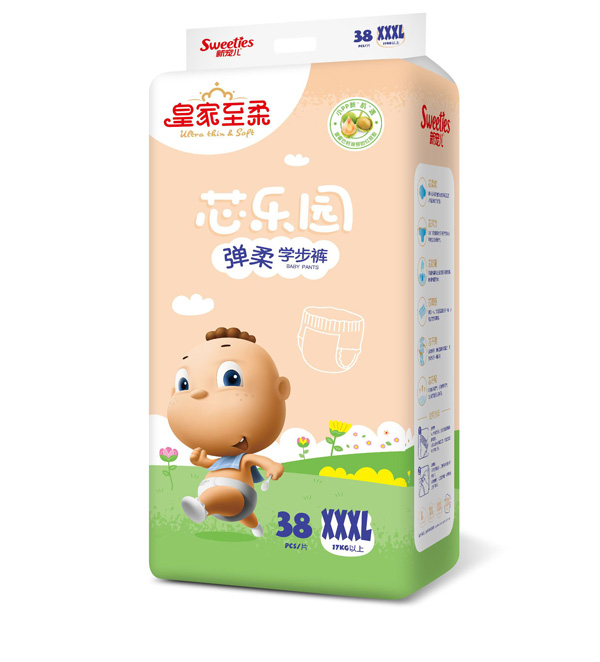 皇家至柔芯樂園彈柔學步褲XXXL38