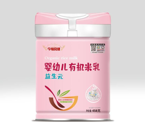 今福貝健嬰幼兒有機米乳-益生元罐裝