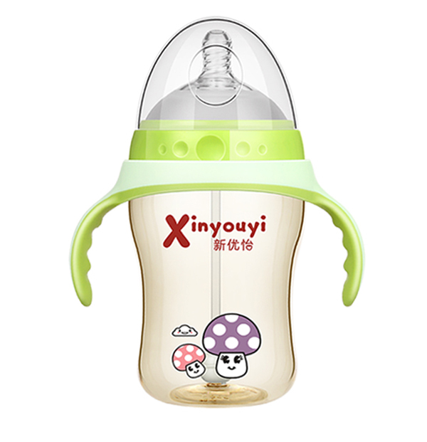 新優怡超寬口PPSU奶瓶320ml 綠色
