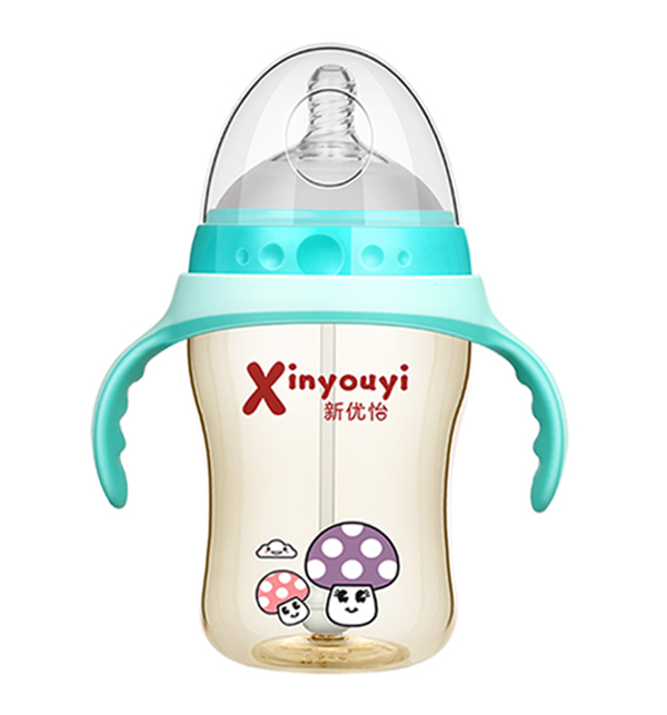 新優怡超寬口PPSU奶瓶320ml 藍色