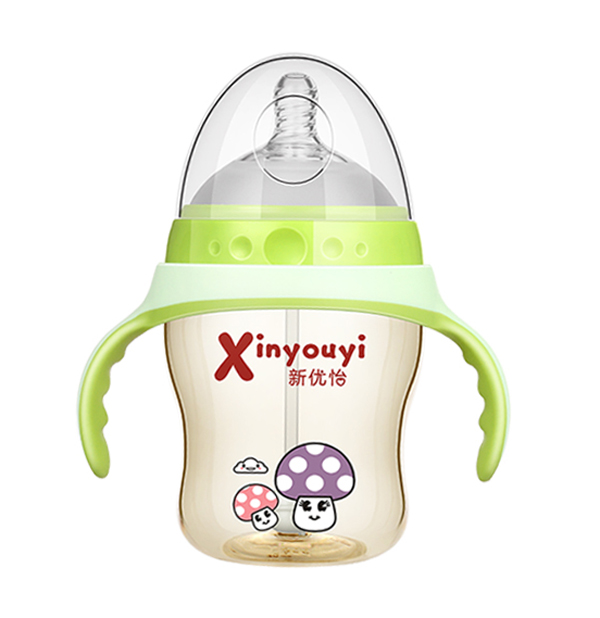 新優怡超寬口PPSU奶瓶240ml 綠色