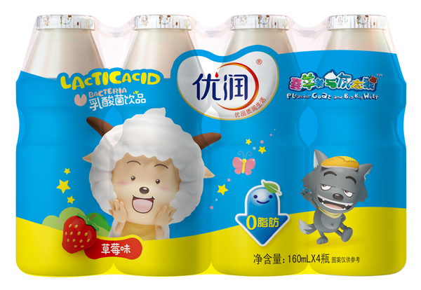 優潤草莓味乳酸菌飲品 160ml組裝