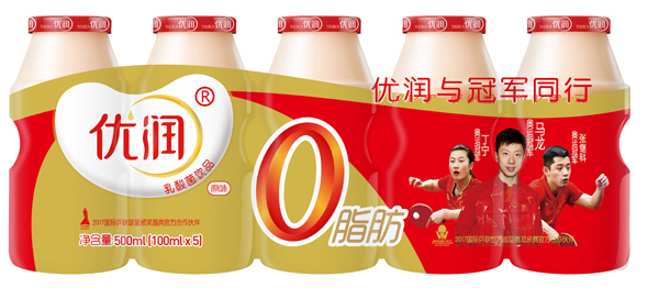 優潤乳酸菌飲品 100ml 優潤0脂肪 瓶標