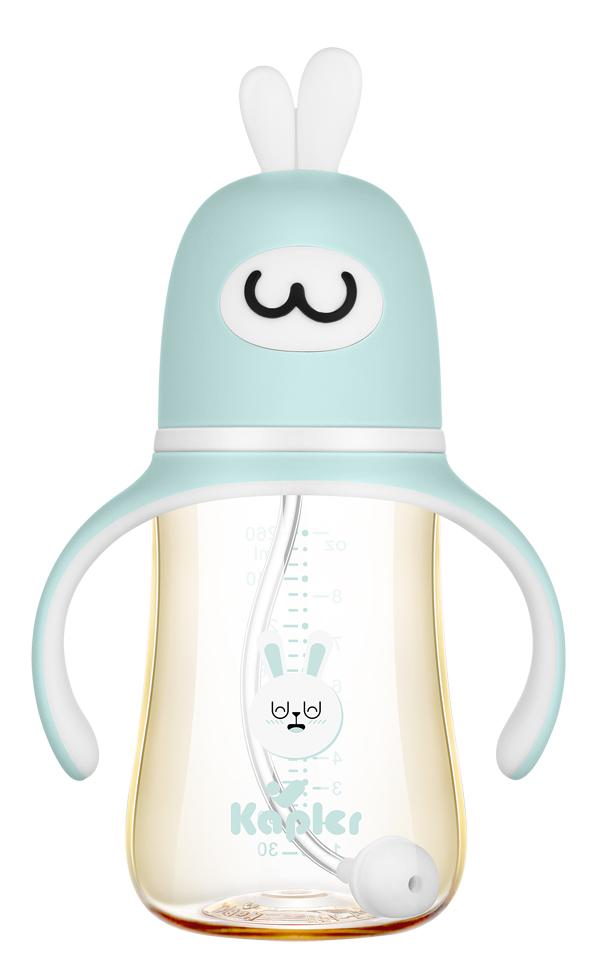 康喂兒趣萌兔PPSU 寬口奶瓶260ML藍色