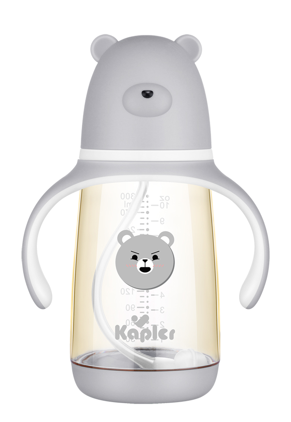 康喂兒呆呆熊PPSU寬口奶瓶300ML 灰色