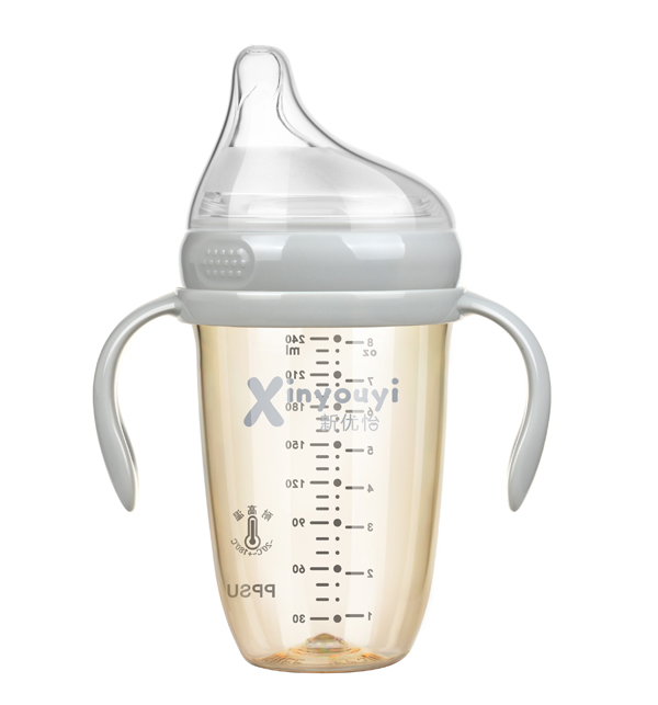 新優怡新品PPSU奶瓶240ml 灰色