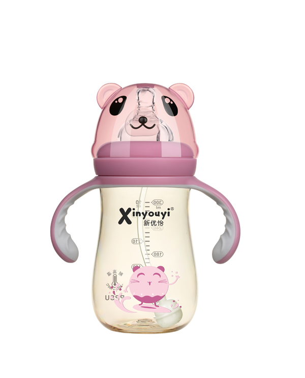 新優怡熊貓PPSU奶瓶 紅色