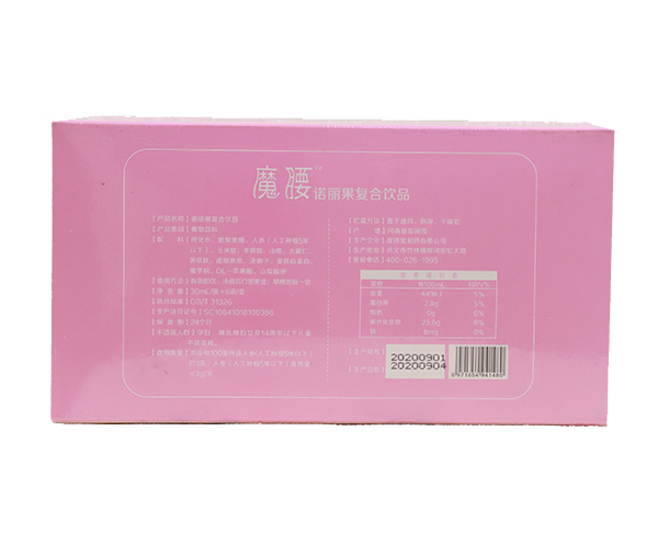 肖太醫魔腰諾麗果復合飲品 背面