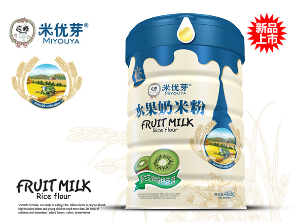 米優芽水果奶米粉-西蘭花獼猴桃蔬菜聽裝