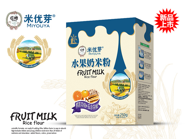 米優芽水果奶米粉-果蔬多維+五谷雜糧盒裝
