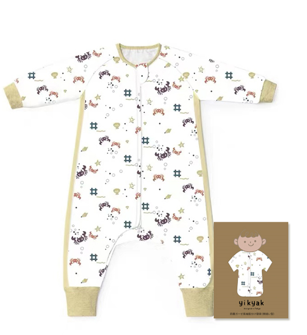 yikyak四層紗布長袖分腿睡袋(側拼款) 蟹蟹你.jpg