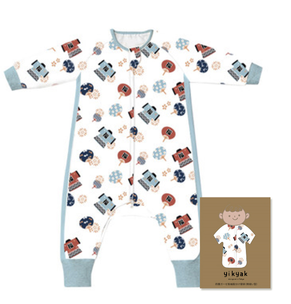 yikyak四層紗布長袖分腿睡袋(側拼款) 萬福.jpg