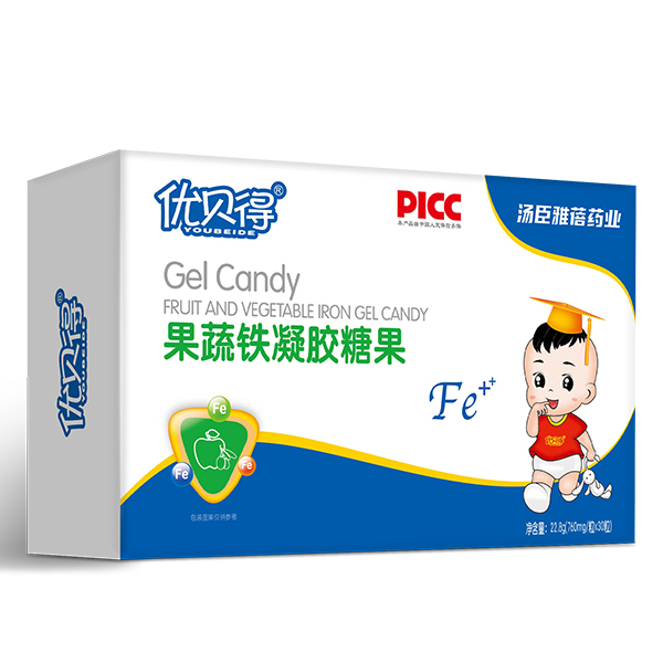 優貝得果蔬鐵凝膠糖果 橫盒