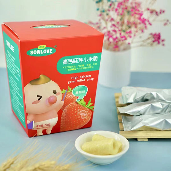 甄育高鈣胚芽小米脆-草莓味