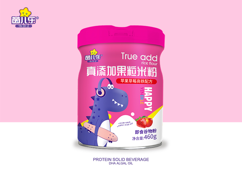茵兒樂(lè)真添加果粒米粉-蘋果草莓高鐵配方