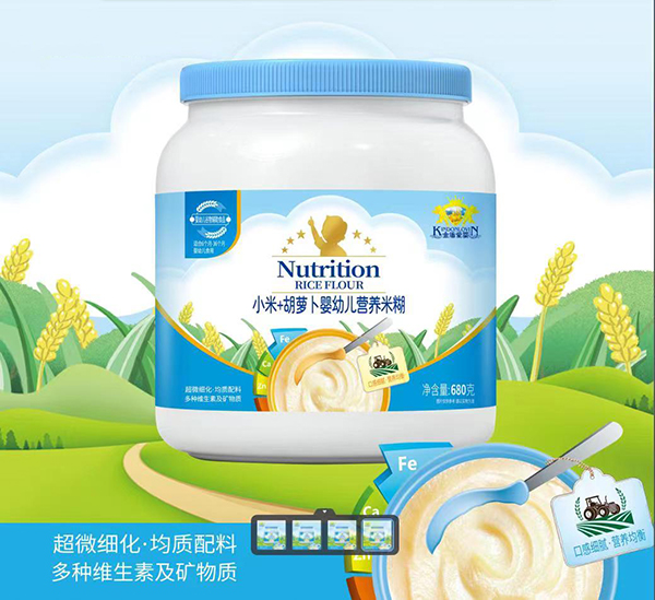 金盾愛嬰小米+胡蘿卜嬰幼兒營養米糊
