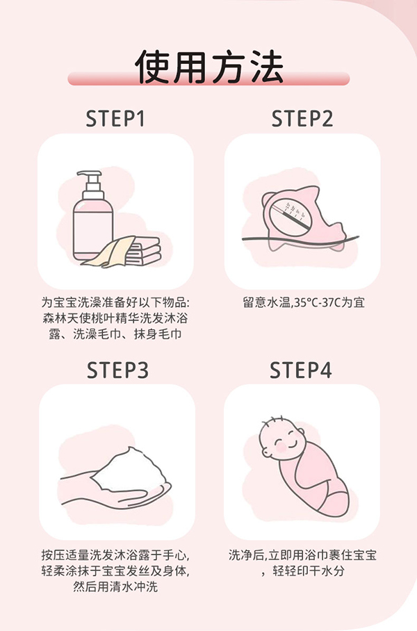 天使森林嬰幼兒洗發沐沐浴露(桃葉精華)500ml詳情頁 (11).jpg