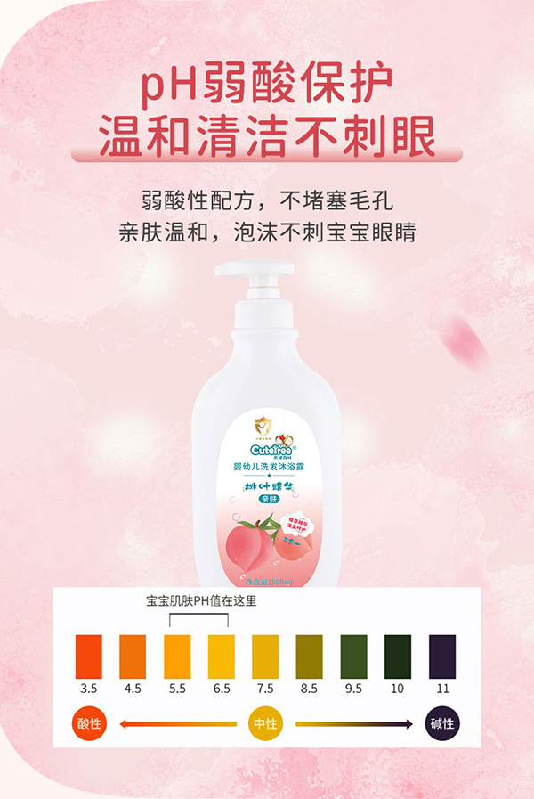 天使森林嬰幼兒洗發沐沐浴露(桃葉精華)500ml詳情頁 (6).jpg