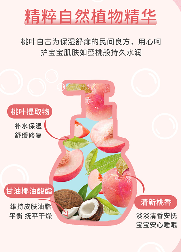 天使森林嬰幼兒洗發沐沐浴露(桃葉精華)300ml_07.jpg