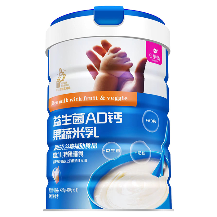 貝美時光益生菌AD鈣果蔬米乳