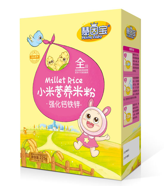 慧因寶強化鈣鐵鋅盒裝小米營養米粉