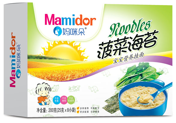 媽咪朵菠菜海苔寶寶營養掛面