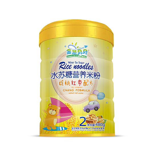 金頂貝貝核桃紅棗配方水蘇糖營(yíng)養(yǎng)米粉聽裝