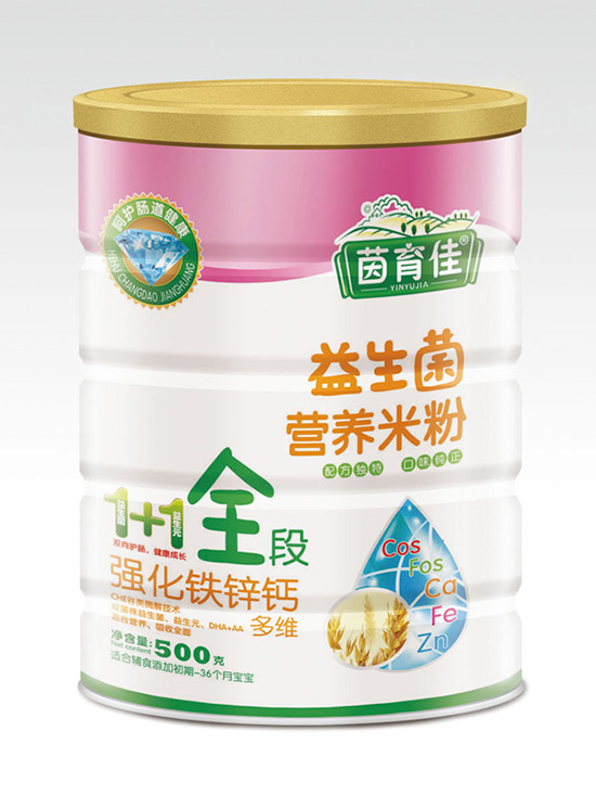 茵育佳強化鐵鋅鈣益生菌營養米粉